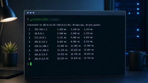 Tester sa connexion avec traceroute sous Linux — tutoriel Linux Celtic Informatique