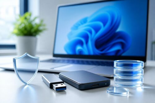 Clé USB et disque externe avant formatage Windows