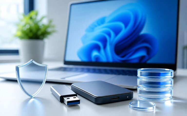 Clé USB et disque externe avant formatage Windows