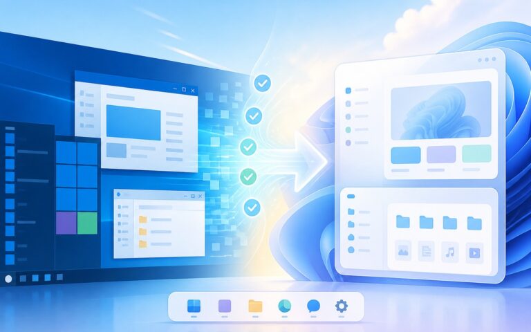 Passer de Windows 10 à Windows 11 - illustration de migration