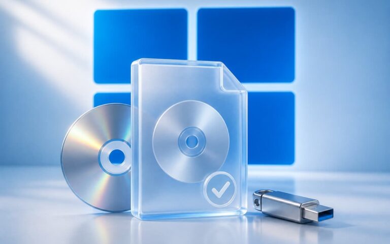 Support USB et image ISO Windows 11 téléchargée depuis une source officielle